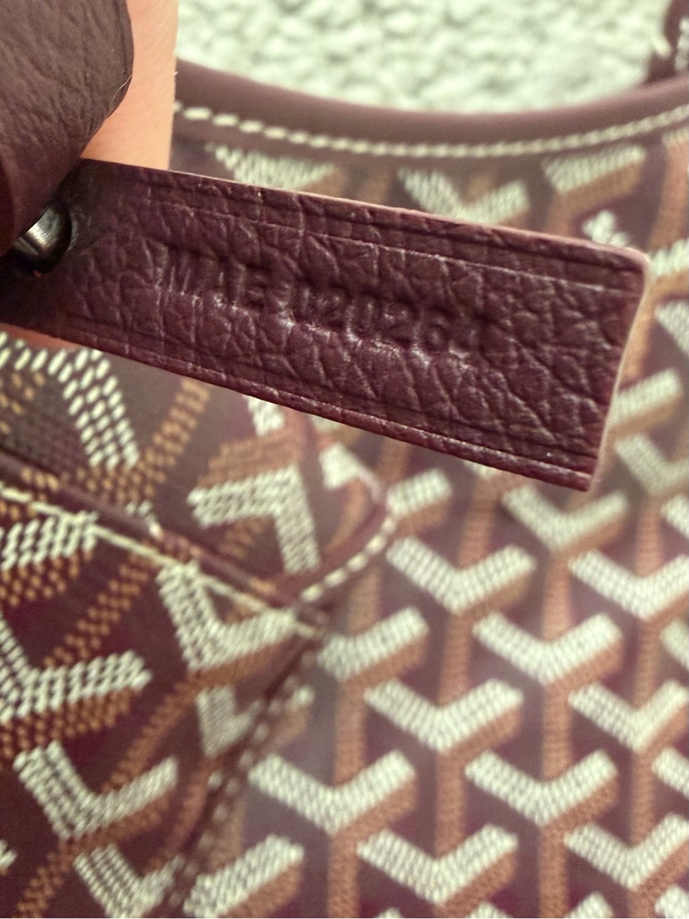 Goyard Mini Boheme Hobo Burgundy Authentic NWT - Picture 16 of 16